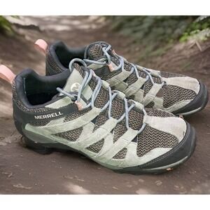 Merrell Siren Sport 3 Womens 9.5 Hiking Trail Shoes Gray Green Pink J003034